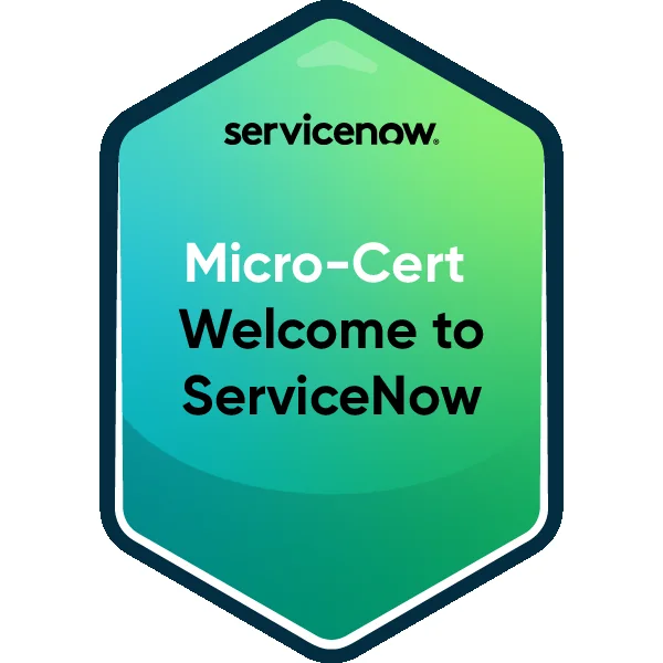 Welcome to ServiceNow micro-certification badge awarded to Aviral Singh